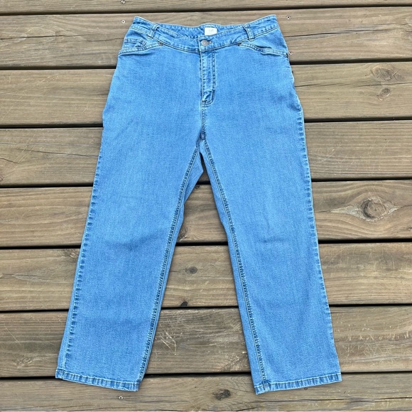 J. Jill Stretch Jeans Women 6 Petite Crop Blue Denim 28” Waist 23.5” Inseam - Picture 1 of 15